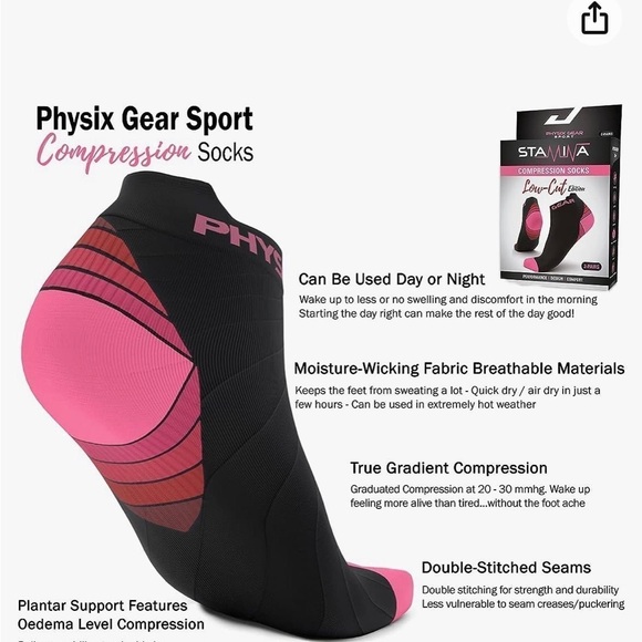 Physics Gear Compression Socks. Womens size L/XL. 4 pairs of socks NWT - Picture 2 of 4